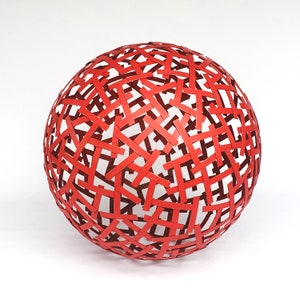 SoCo Red - Contemporary Metal Sculpture - Modern Outdoor Art - Sphere Sculpture - Steel Art - Modern Landscaping - Garden Art