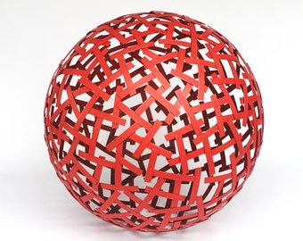 SoCo Red - Contemporary Metal Sculpture - Modern Outdoor Art - Sphere Sculpture - Steel Art - Modern Landscaping - Garden Art
