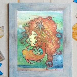 Mermaid Art - Mermaid Print -  Mermaids Prints Art -  Mermaid  Wall Art - Mermaid Art Prints - mermaid decor - mermaid wall decor - fine art