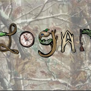Hunting Name Sign Gift - Woodland Nursery Decor - Hunter Gift - Deer Hunting Gift - Duck Hunting Gift - Personalized Gift - Kids Door Signs