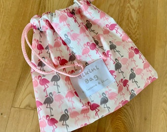 Bikini bag/sac étanche à maillot mouillé/coton enduit traité non polluant.etiquette oeko tex