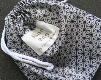 Short bag/backpack waterproof wet/tissue Jersey cotton coated/treated green.