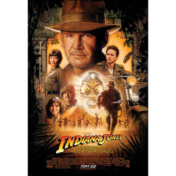 I. Jones Kingdom Of The Crystal Skull Movie Poster - 2008 - Action  - Action - One Sheet Artwork