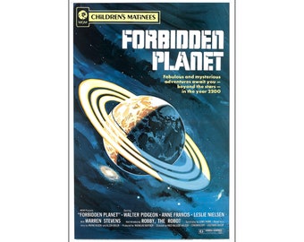 Forbidden Planet Movie Poster Print - 1956 - Science-Fiction - One Sheet Artwork - Digital Download