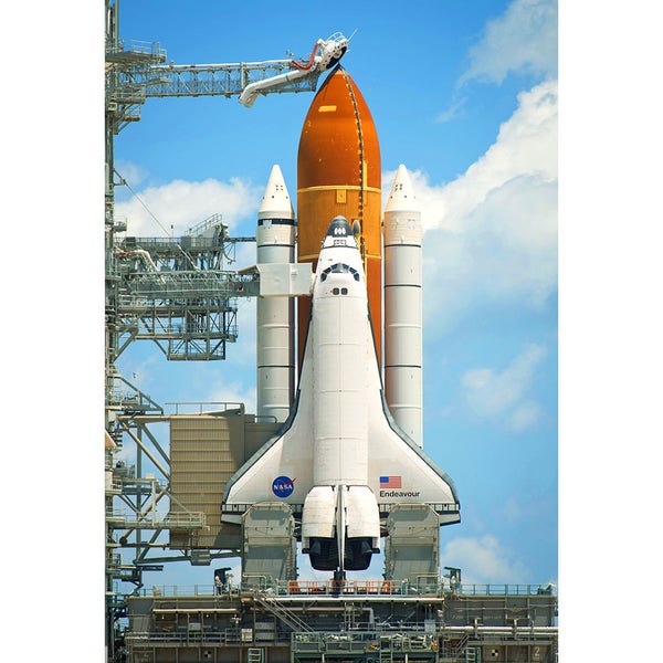 Space Shuttle On The Pad For Launch - Space Photo - Space Poster - Space Art