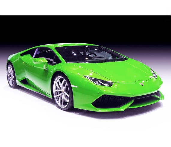 Green Lamborghini Huracan , Exotic Car Photo Print , Sports Car Poster , Car Print
