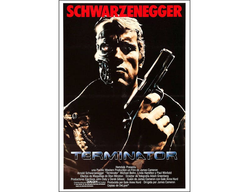 The Terminator Movie Poster Print 1984 Sci Fi One 1 Etsy