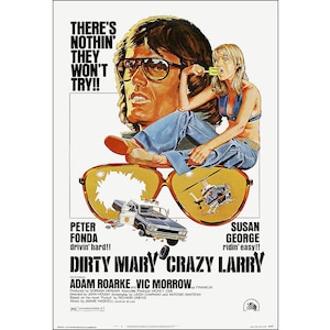 Dirty Mary Crazy Larry Movie Poster - 1974  - Action - One Sheet Artwork