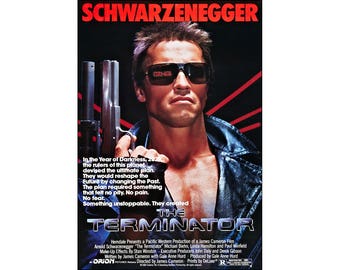 The Terminator Movie Poster Print - 1984 - Ciencia ficción - One Sheet Artwork - Descarga digital
