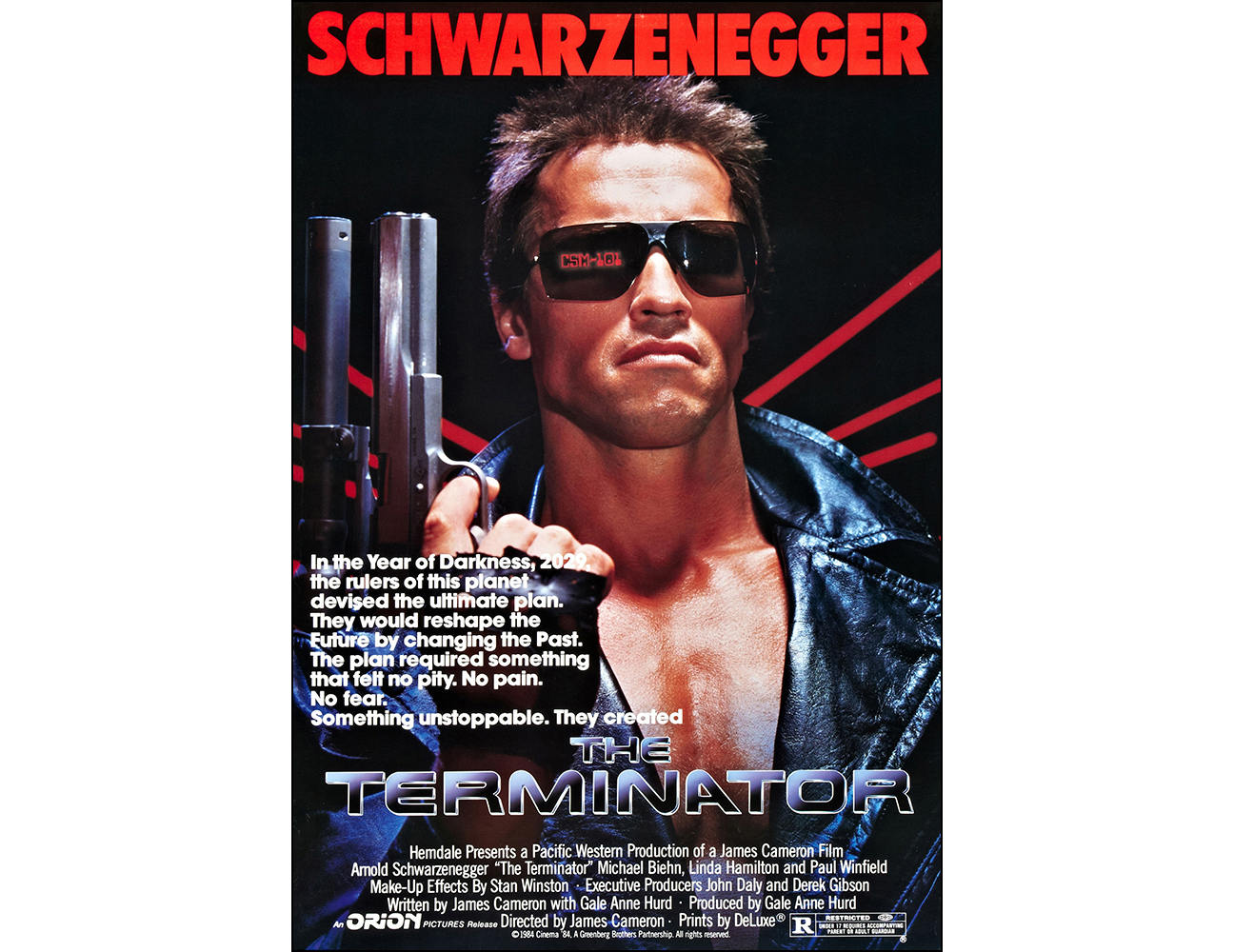 The Terminator Movie Poster Print 1984 Sci-fi One Sheet Artwork ...