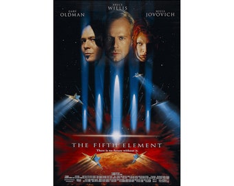 The Fifth Element Movie Poster - 1997  - Action - One Sheet Artwork