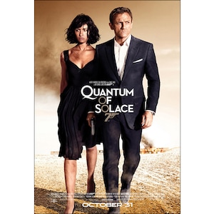 Quantum Of Solace Movie Poster - 2008  - - Action - One Sheet Artwork
