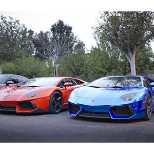 A Pair Of Lamborghini Aventador - Exotic Sports Car Photo - Digital Download