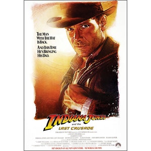 Indiana Jones & Last Crusade Movie Poster - 1989 - Action - One Sheet Artwork