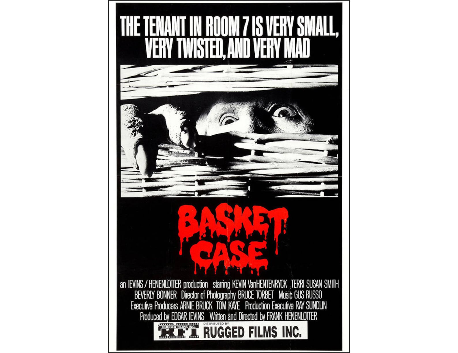 Basket case movie poster print 1982 horror one 1 sheet etsy