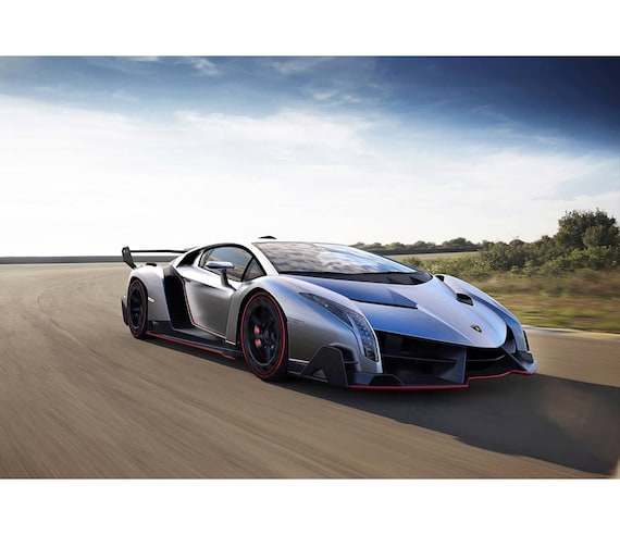 Lamborghini Veneno Sports Car Poster