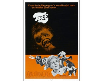 Trog Movie Poster - 1970 - Horror - One Sheet Artwork - Digital Download