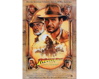 Indiana Jones & Last Crusade Movie Poster - 1989  - Action - One Sheet Artwork