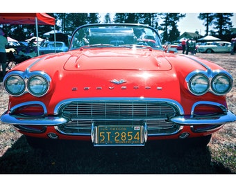 1961 Chevrolet Corvette Convertible - Classic Sports Car Photo - Digital Download