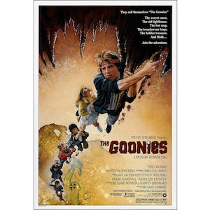 The Goonies Movie Poster - 1985 - Action Adventure -   - Action - One Sheet Artwork