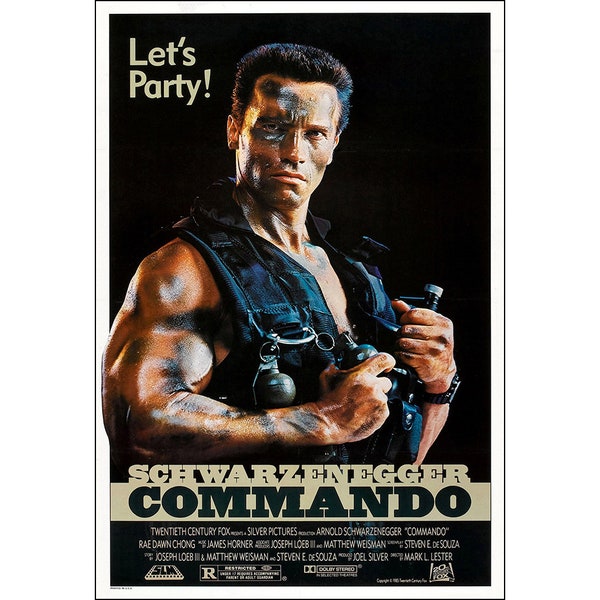 Commando Movie Poster - 1985   - Action - One Sheet Artwork