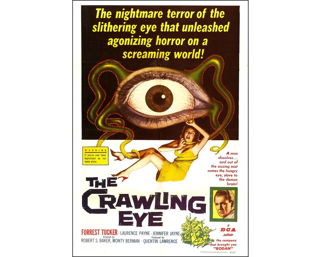 Crawling Eye Movie Poster 1958 Horror One Sheet Artwork Digital