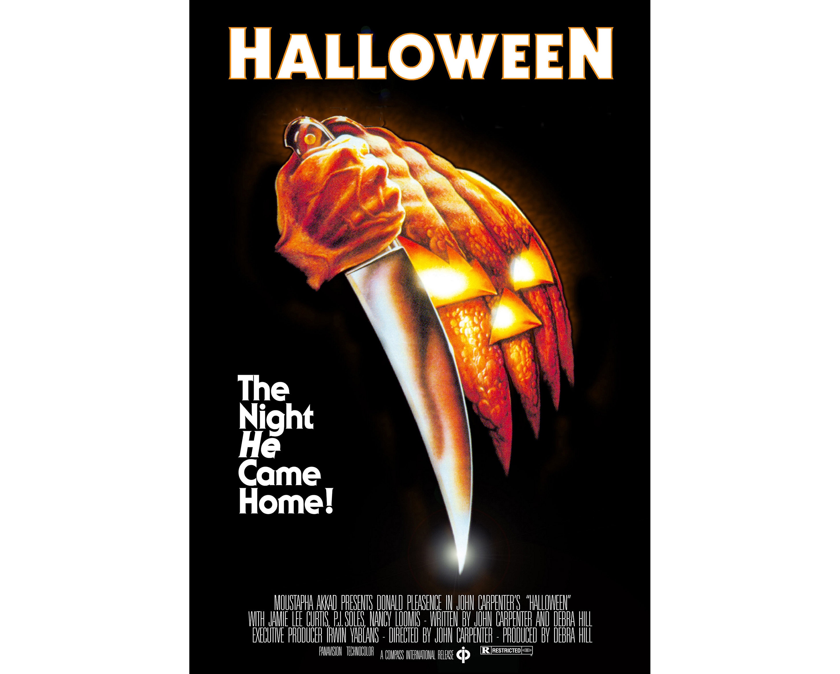 Halloween Movie Poster - 1978 - Horror - One Sheet Artwork - Digital  Download - Etsy Norway, image size:2924x2346
