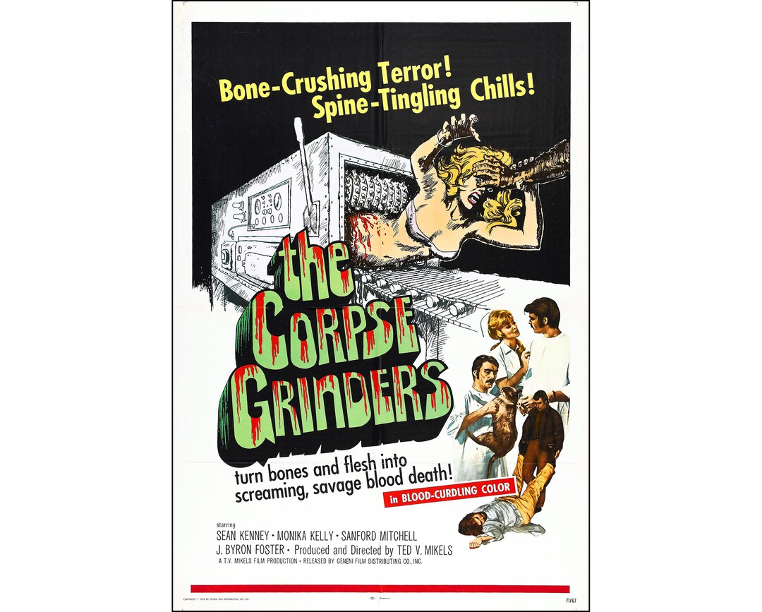 The Corpse Grinders Movie Poster 1971 Horror One Sheet Artwork Digital