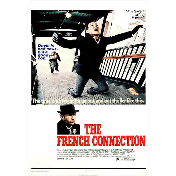 The French Connection Movie Poster - 1971 - Action Adv. -   - Action - One Sheet Artwork