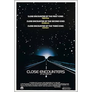 Close Encounters of the Third Kind Movie Poster Print - 1977 - Sci-Fi - One Sheet Artwork Art - Digital Download