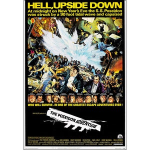 The Poseidon Adventure Movie Poster - 1972 - Acción - One Sheet Artwork