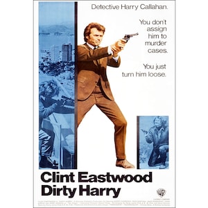 Dirty Harry Movie Poster - 1971   - Action - One Sheet Artwork