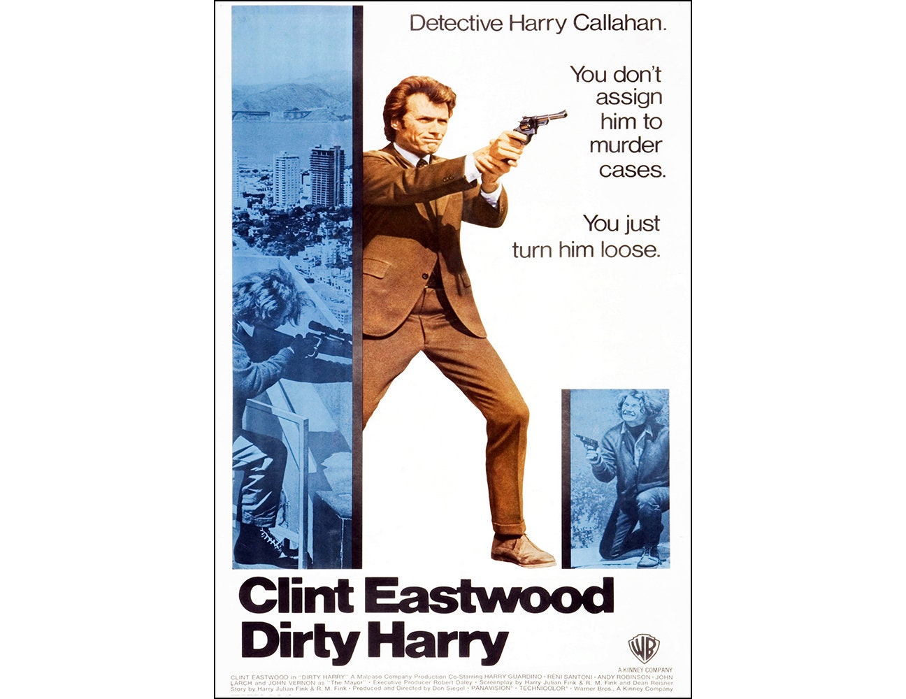 Dirty Harry Movie Poster - 1971 - Action - One Sheet Artwork - Etsy