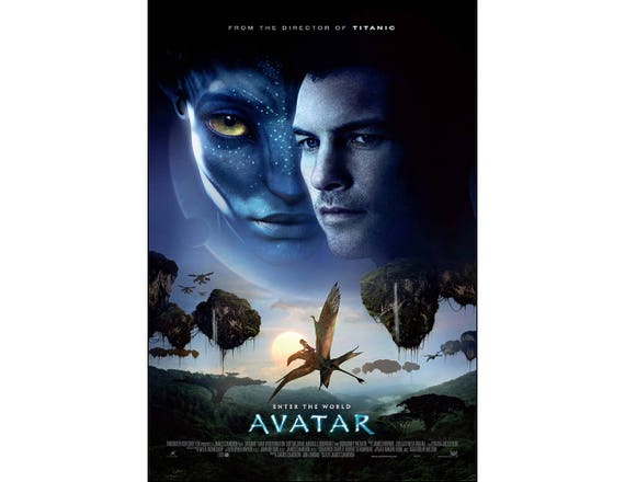 Avatar Movie Poster Print 09 Science Fiction One 1 Etsy