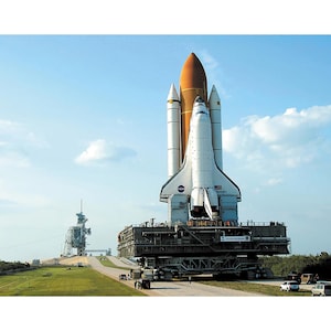 Space Shuttle Heading To Launch Pad - Space Photo - NASA Space Poster - Space Art