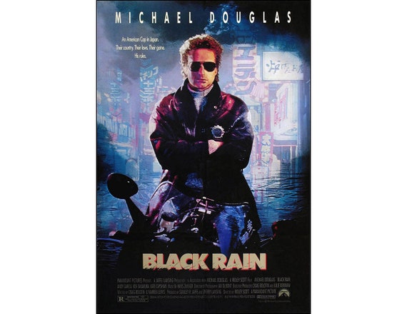 Black Rain Movie Poster - 1989 - Michael Douglas - Action