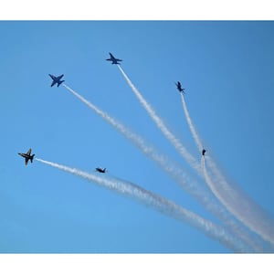 Blue Angels F-18 Formation - Military Jet Photo - Digital Download