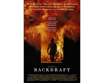 Backdraft Movie Poster - 1991  - Kurt Russell - Action - One Sheet Artwork