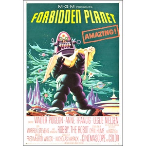 Forbidden Planet Movie Poster Print - 1956 - Science-Fiction - One Sheet Artwork - Digital Download