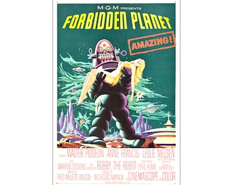 Vintage Movie Poster – Forbidden Planet 1956 (12x18 Heavyweight