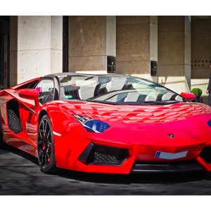 Red Lamborghini Gallardo Exotic Sports Car Photo Digital Download image 1