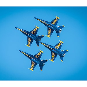 Blue Angels F-18 Formation - Military Airplane Photo - Digital Download