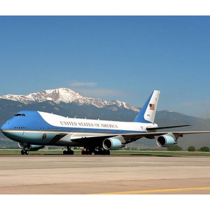 エアフォースワン ボーイング 747 - 飛行機ポスタープリント - 大統領専用機の写真