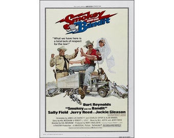 Smokey And The Bandit Movie Poster - 1977 - Action Adv. -   - Action - One Sheet Artwork