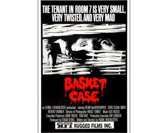 Basket Case Movie Poster - 1982 - Horror - One Sheet Artwork - Digital Download