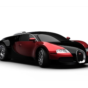 Exotic Red Bugatti Print - Exotic Sports Car Photo - Digital Download