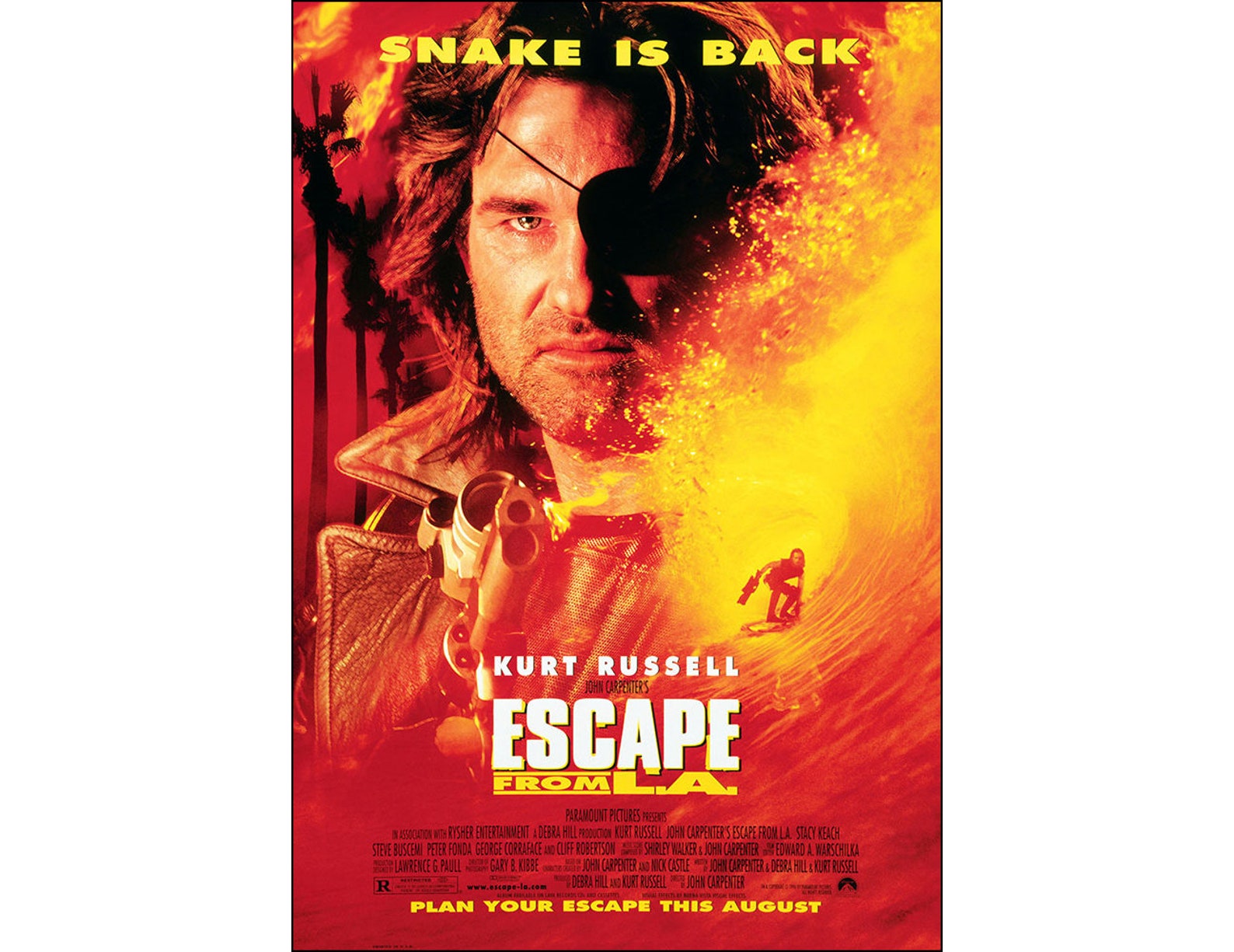 Escape From L.A. Movie Poster Print 1996 Action 1 Sheet Etsy