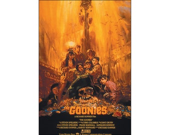 The Goonies Movie Poster - 1985 - Action Adventure -   - Action - One Sheet Artwork