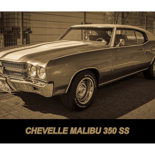 Chevy Chevelle Malibu 350 SS - Classic Muscle Car Photo - Digital Download