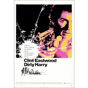 Dirty Harry Movie Poster - 1971   - Action - One Sheet Artwork